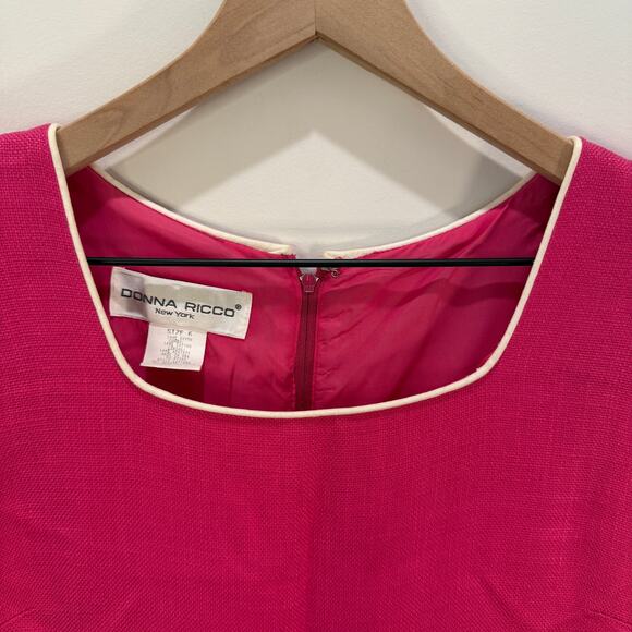Vintage Donna Ricco Dress Size 6 Pink - Picture 5 of 16